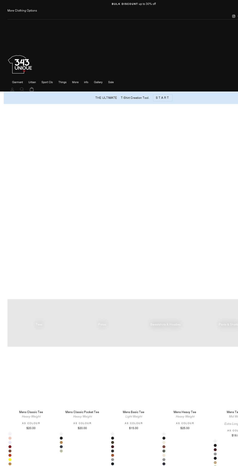 343unique.com.au shopify website screenshot