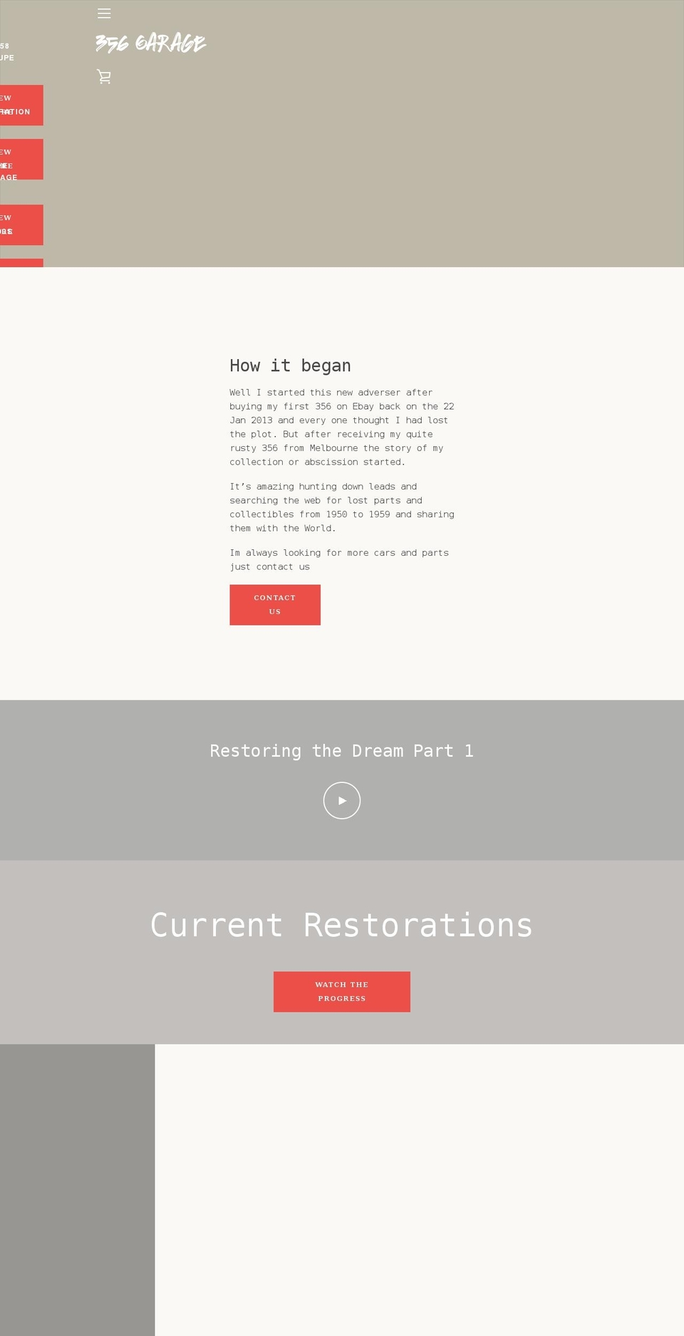 356garage.com.au shopify website screenshot
