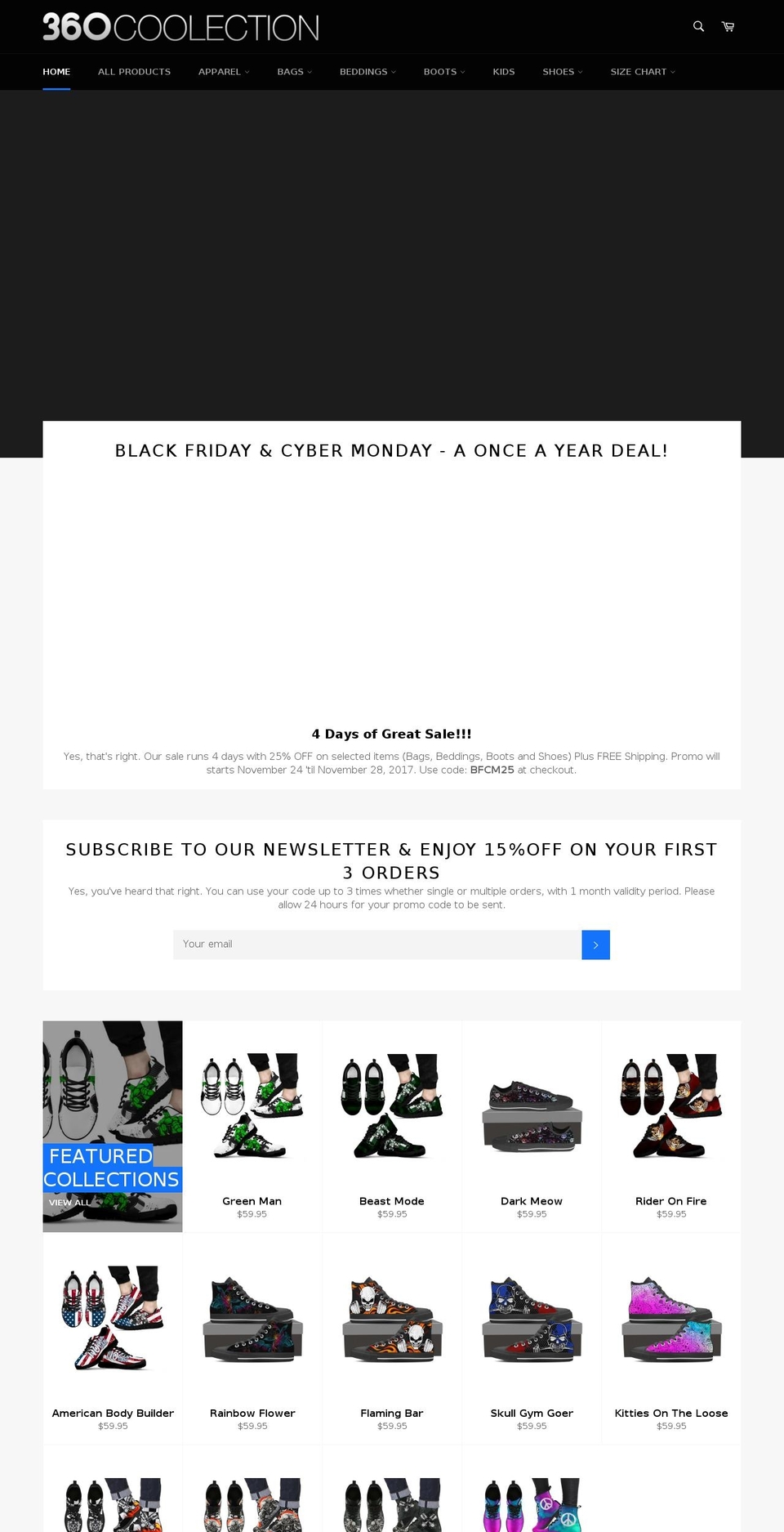 360coolection.com shopify website screenshot