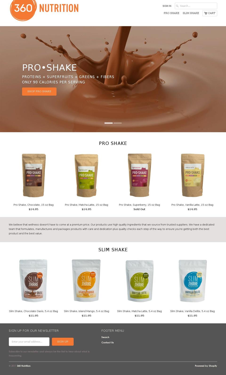 360nutritionusa.com shopify website screenshot