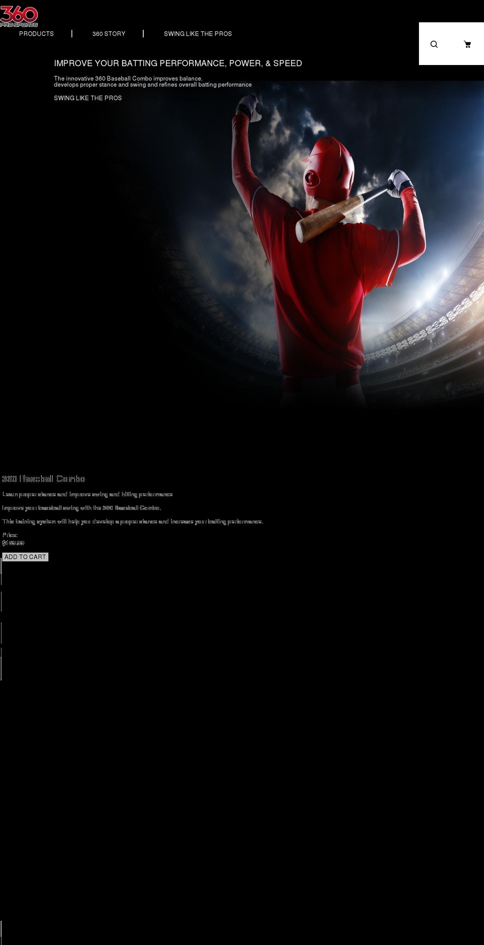 360prosports.com shopify website screenshot