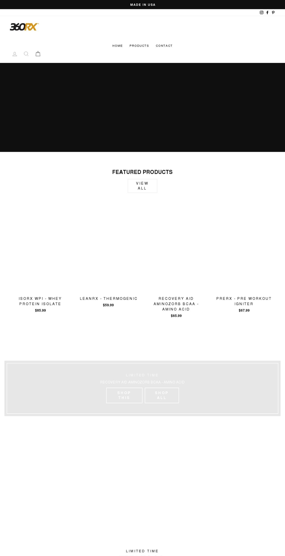 360rx.net shopify website screenshot
