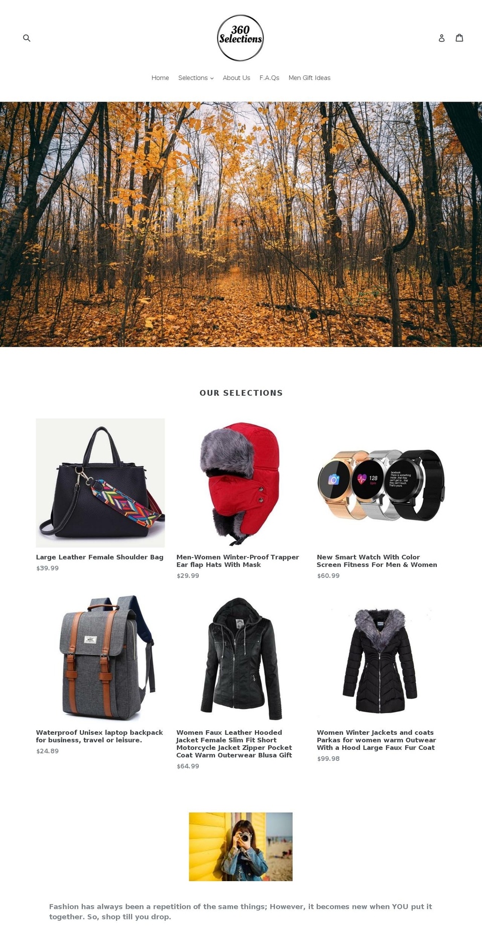 360selections.com — Shopify storefront screenshot