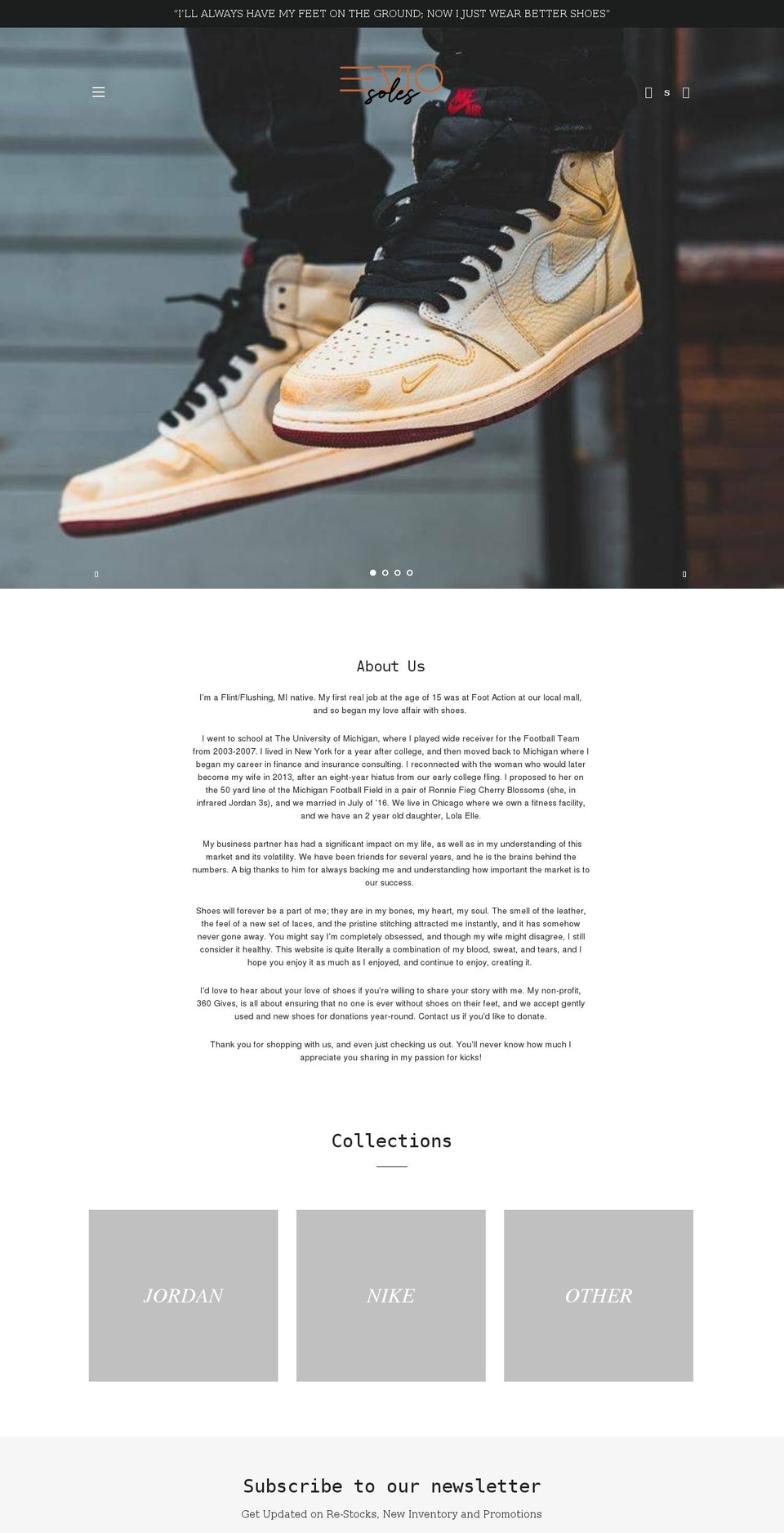360soles.com shopify website screenshot