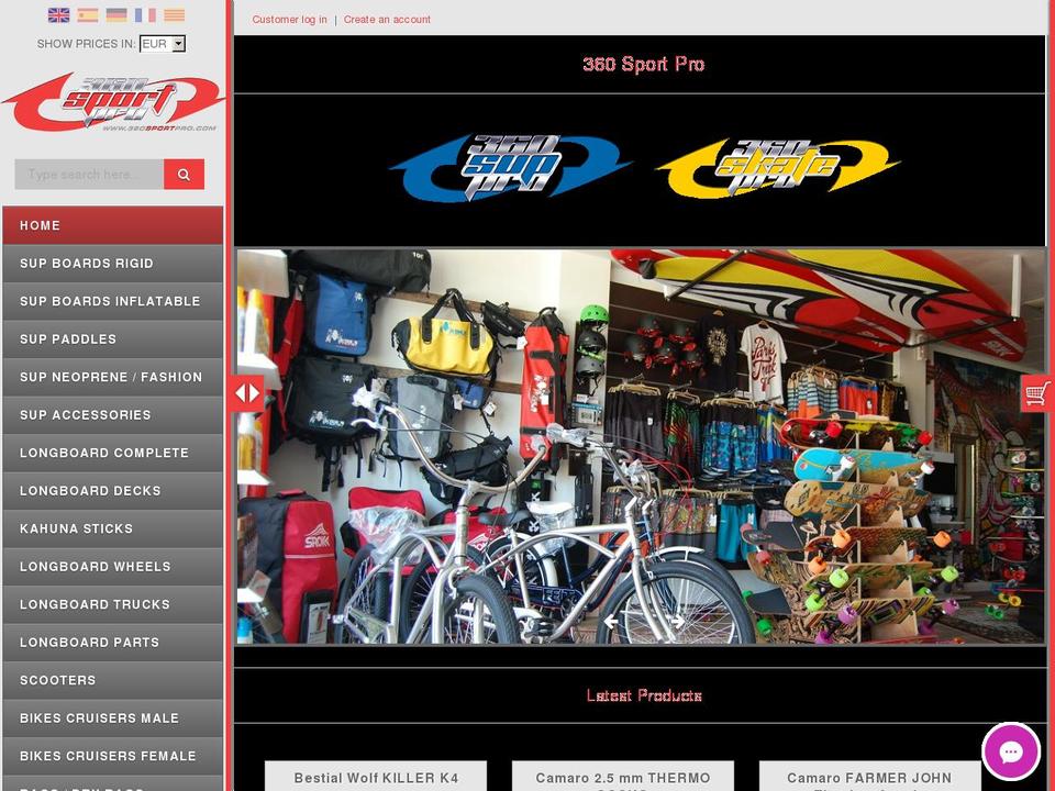 360sportpro.com shopify website screenshot