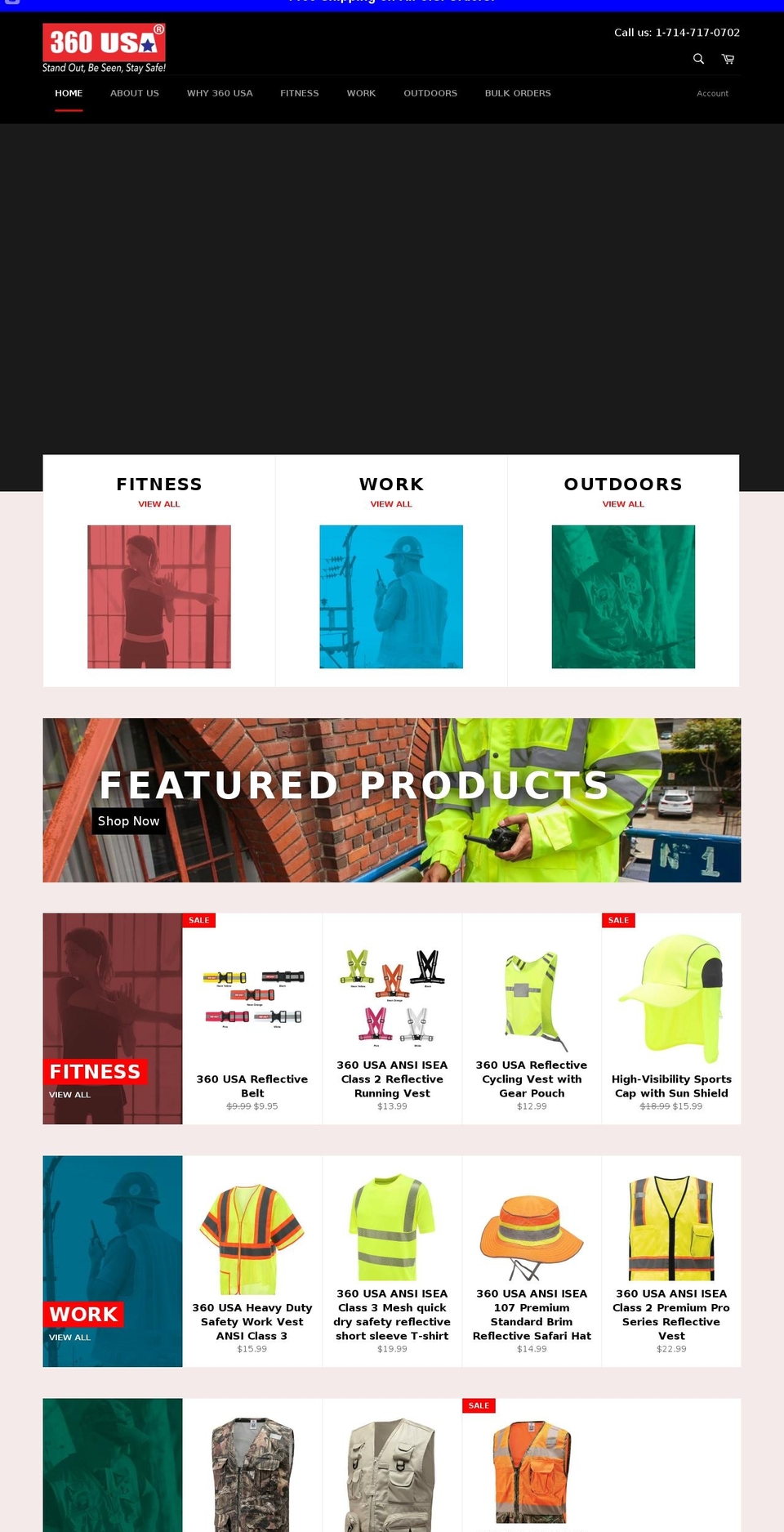 360usaproducts.com shopify website screenshot