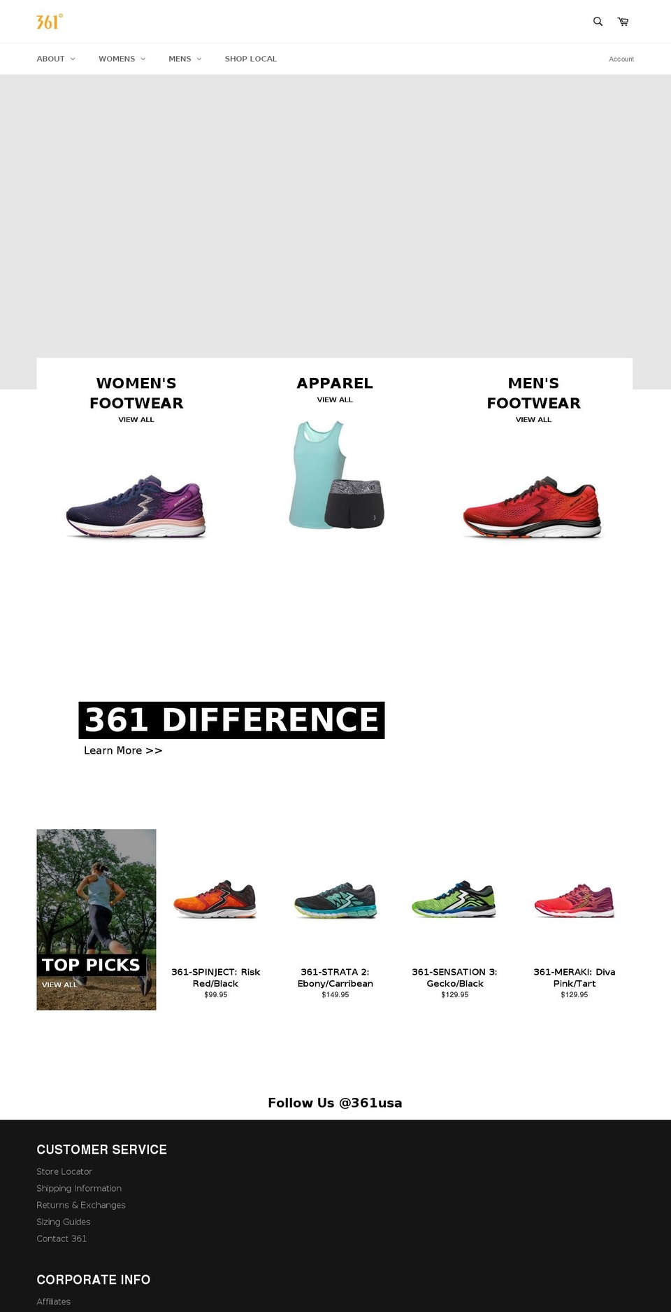 361footwear.com — Shopify storefront screenshot