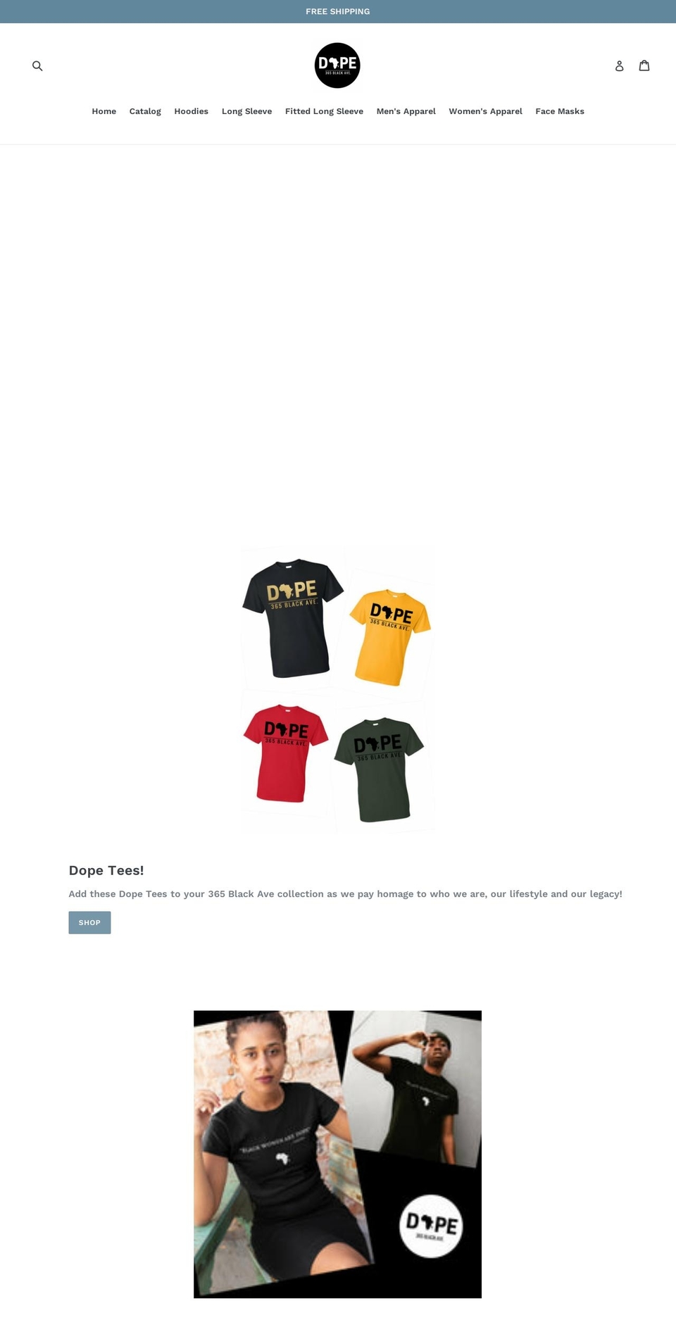 365blackave.com — Shopify storefront screenshot