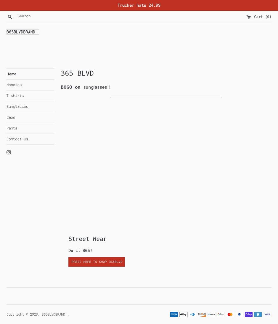 365blvdbrand.com shopify website screenshot