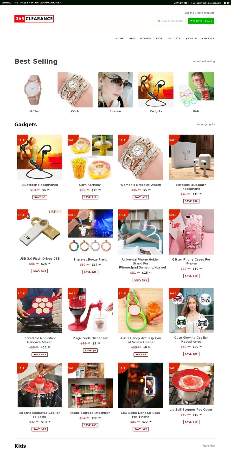 365clearance.com — Shopify storefront screenshot