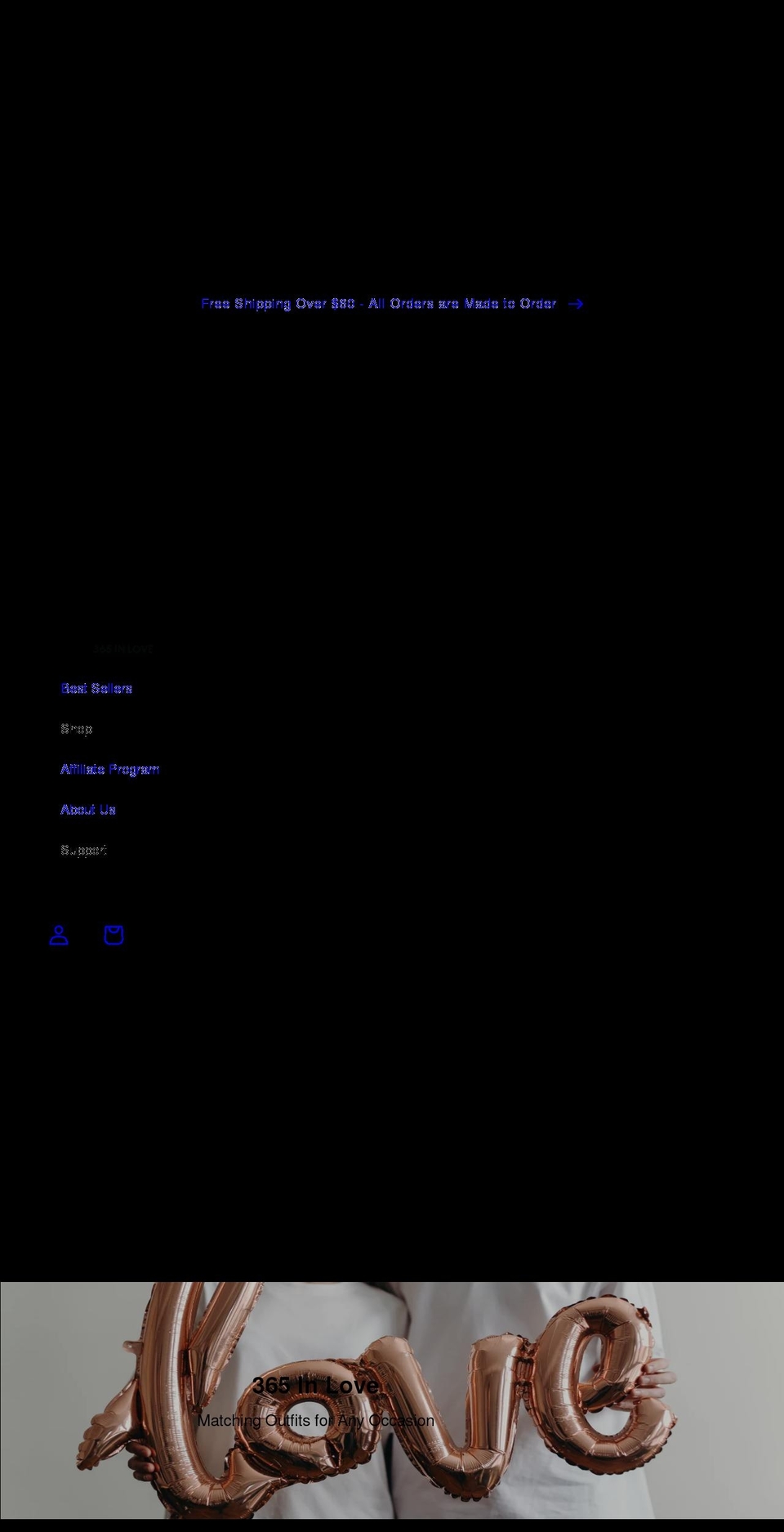 365inlove.com shopify website screenshot