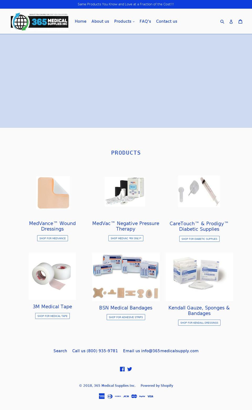 365medicalsupply.com shopify website screenshot