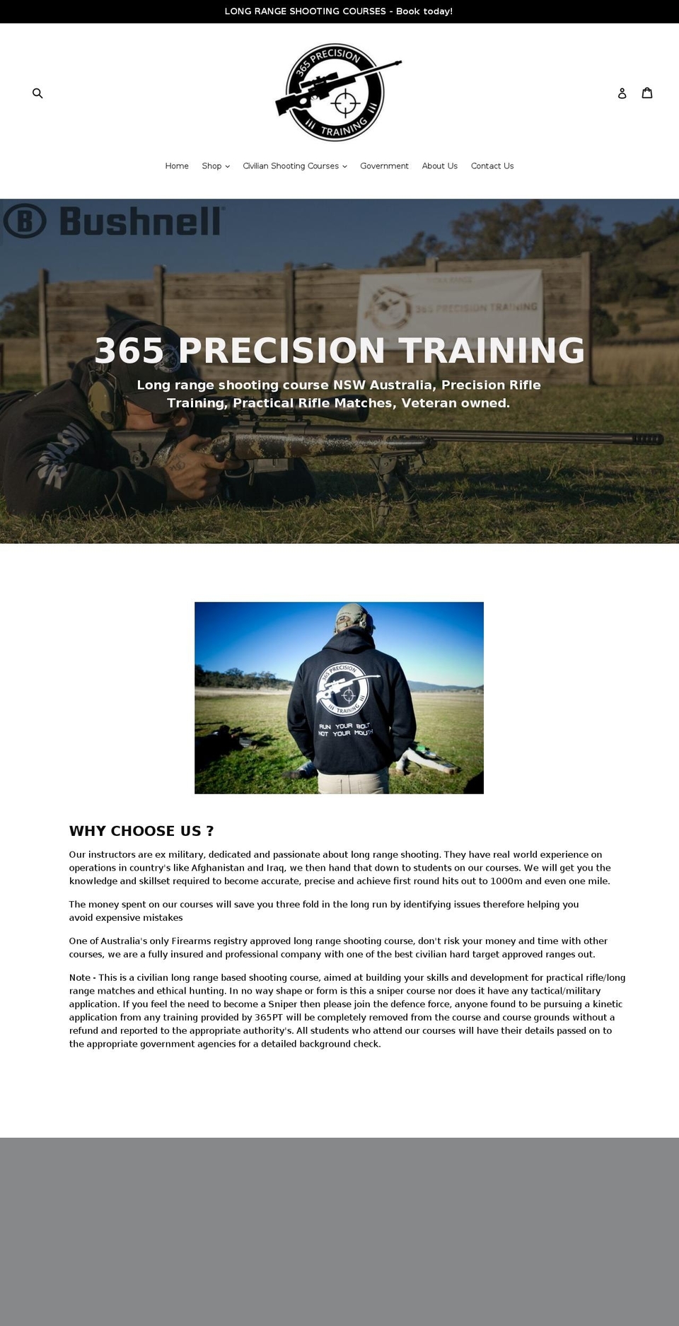 365precisiontraining.com — Shopify storefront screenshot