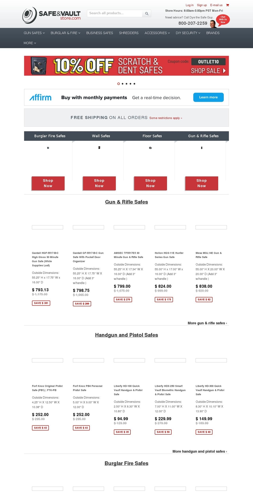 365safes.com — Shopify storefront screenshot
