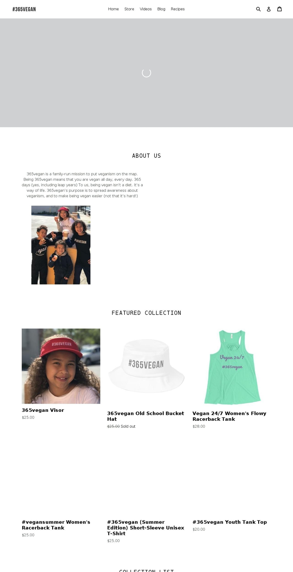 365vegan.com — Shopify storefront screenshot