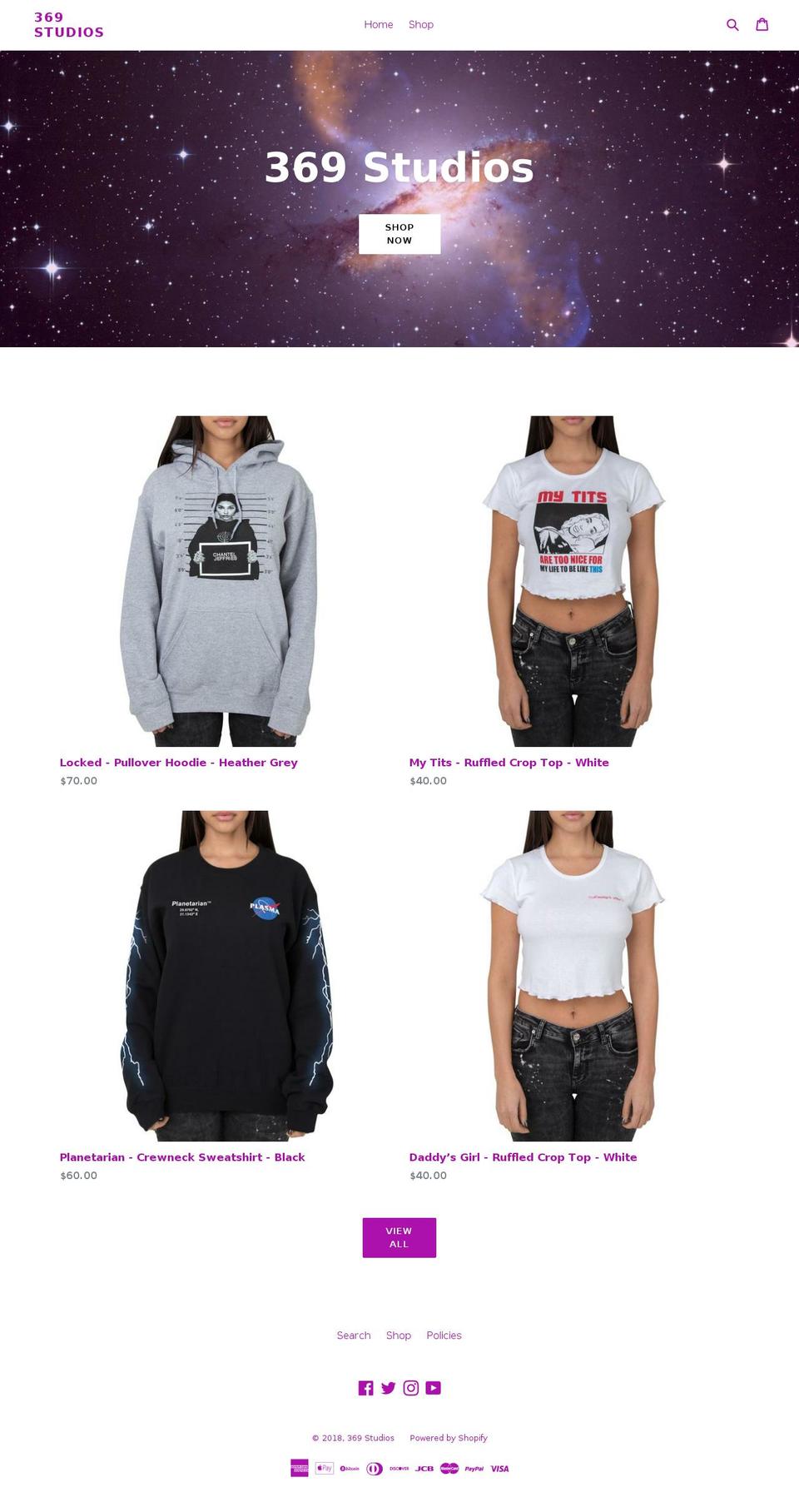 369studios.com shopify website screenshot
