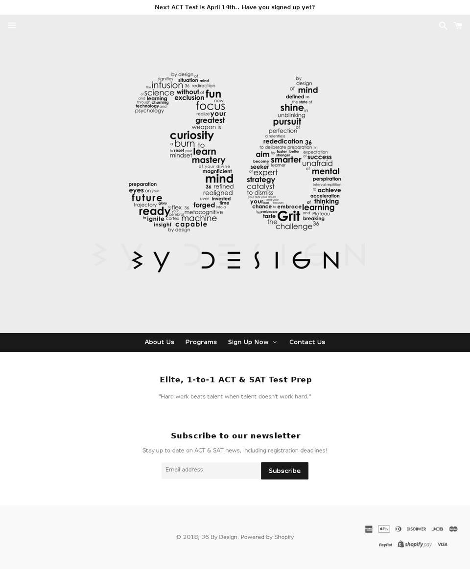 36bydesign.com shopify website screenshot