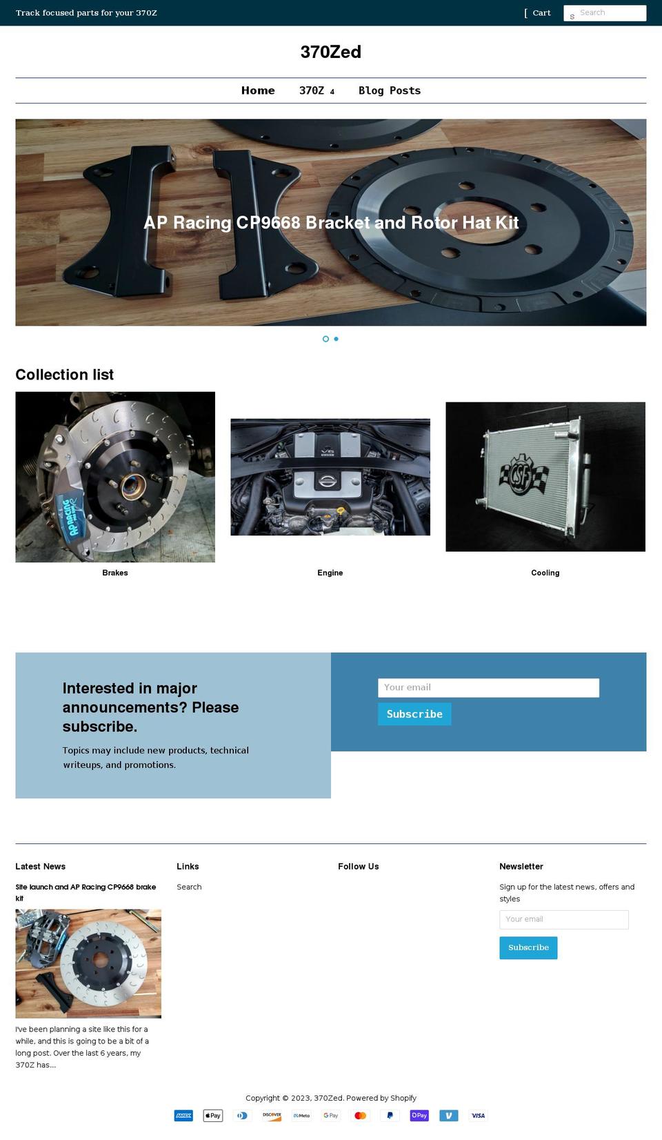370zed.com shopify website screenshot