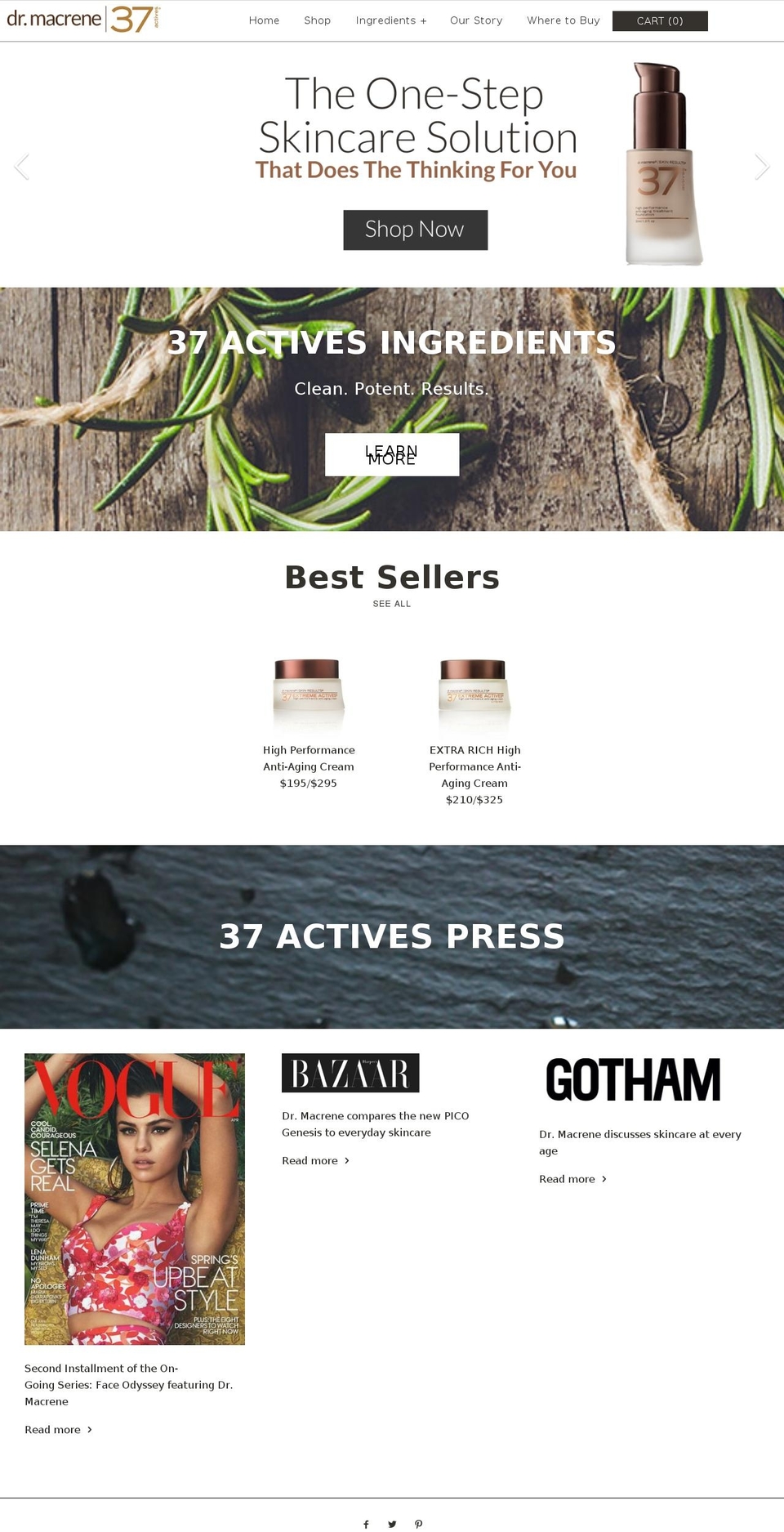 37actives.com shopify website screenshot