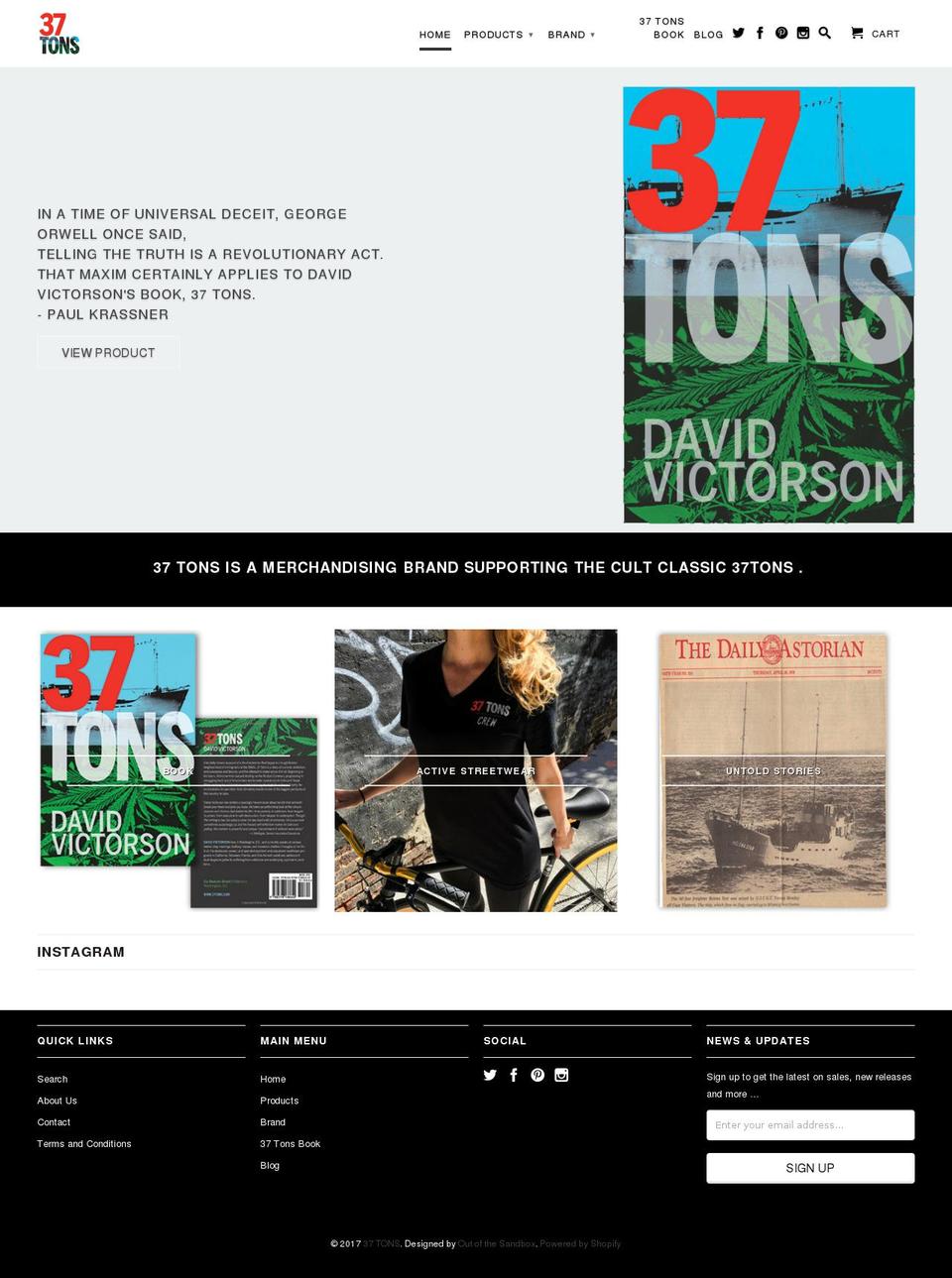 37tons.com shopify website screenshot