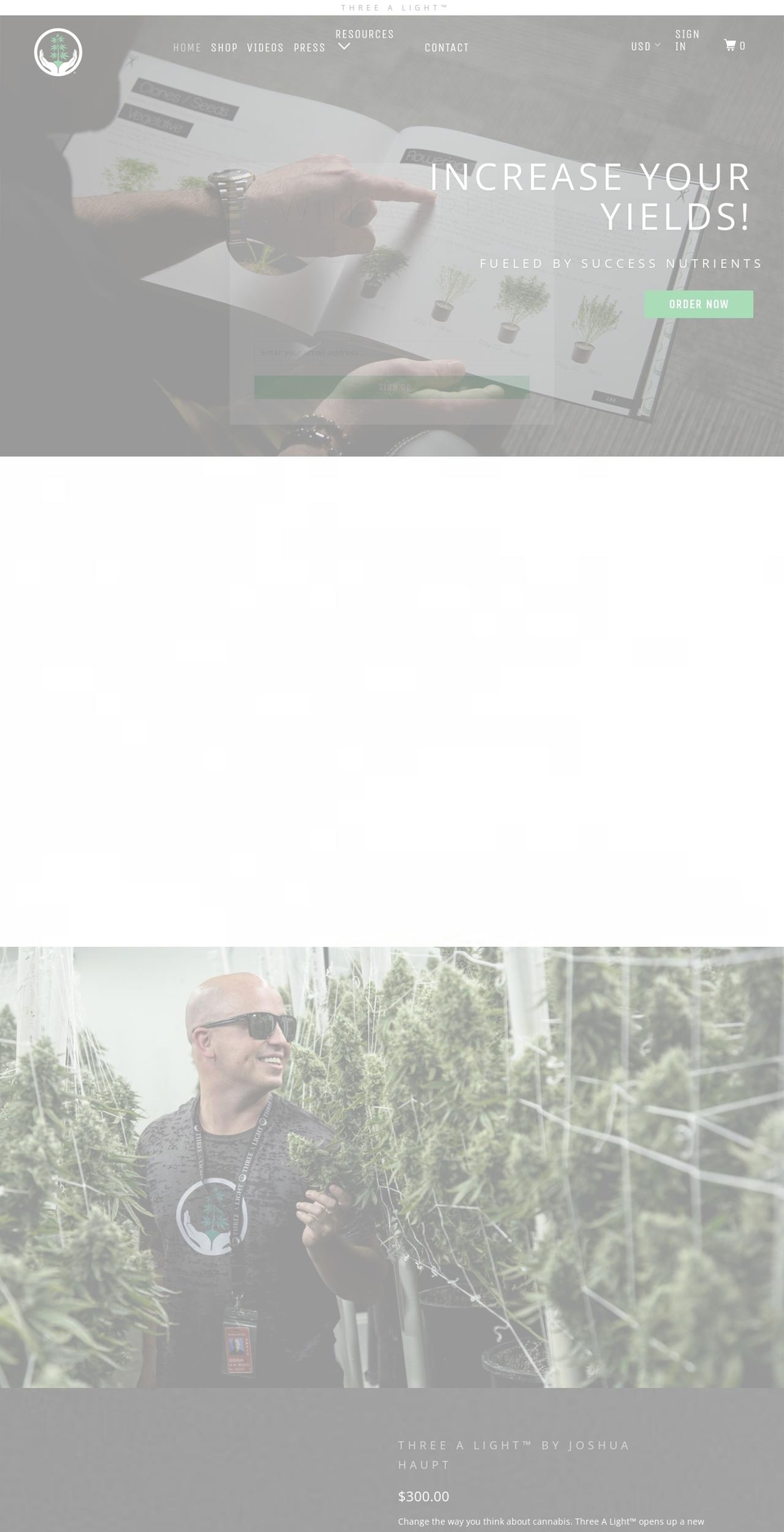 3alight.net shopify website screenshot