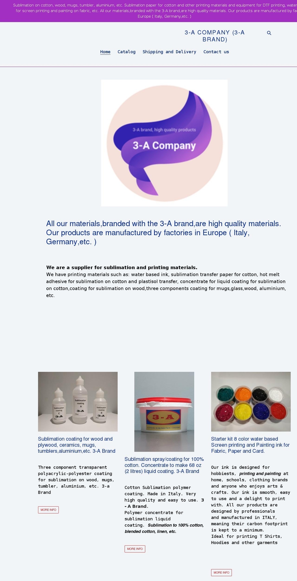 3aprint.com shopify website screenshot