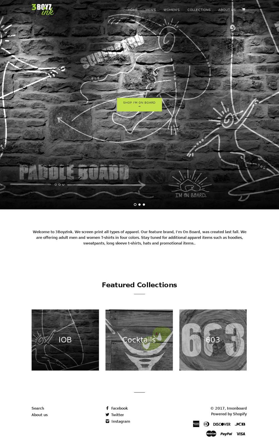 3boyzink.com shopify website screenshot