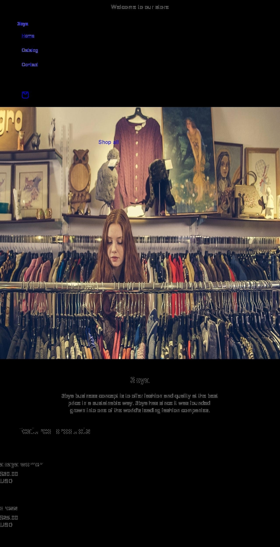 3bya.com shopify website screenshot