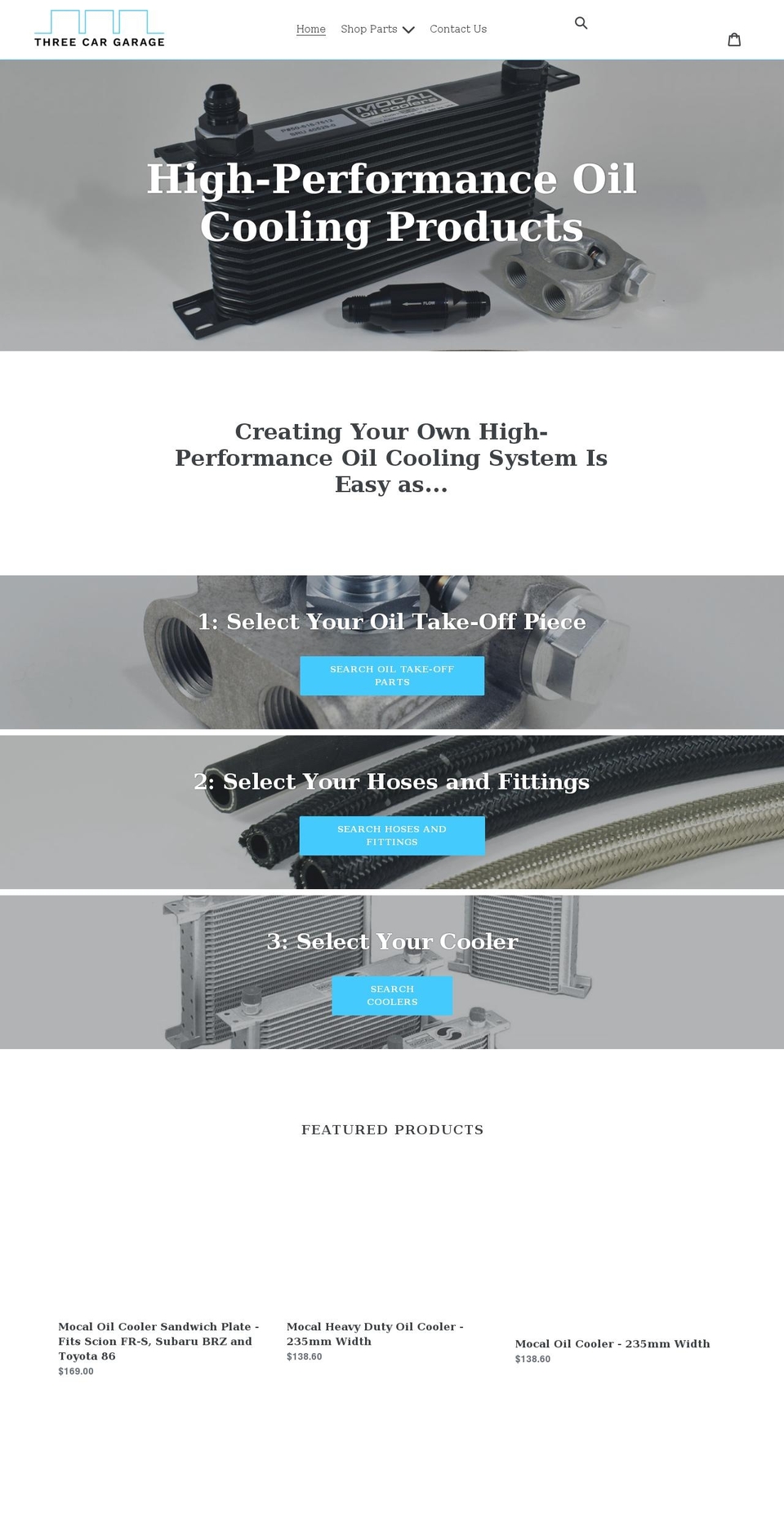 3cgarage.com shopify website screenshot