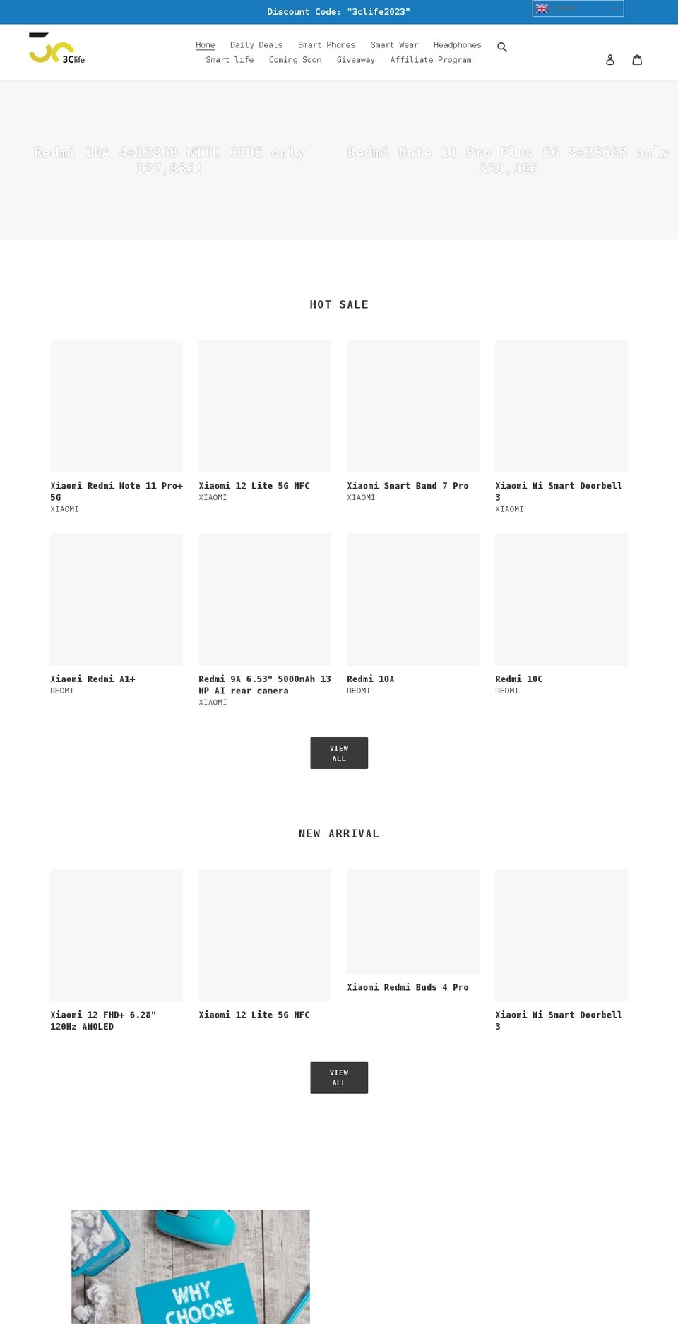 3clife.net shopify website screenshot