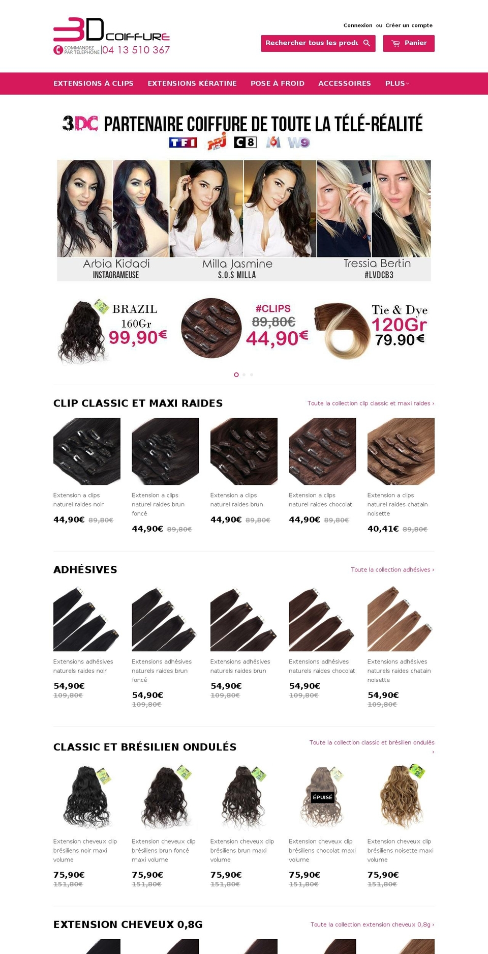 3d-coiffure.com — Shopify storefront screenshot