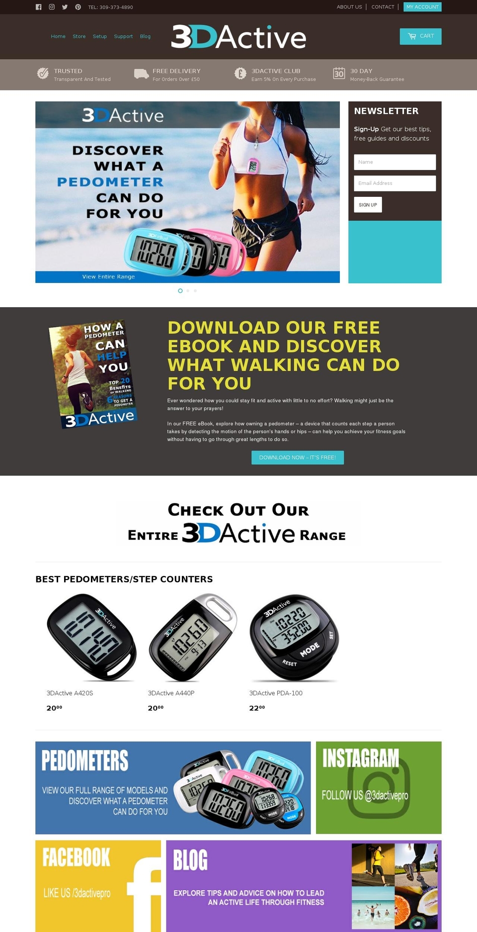 3dactive.com shopify website screenshot