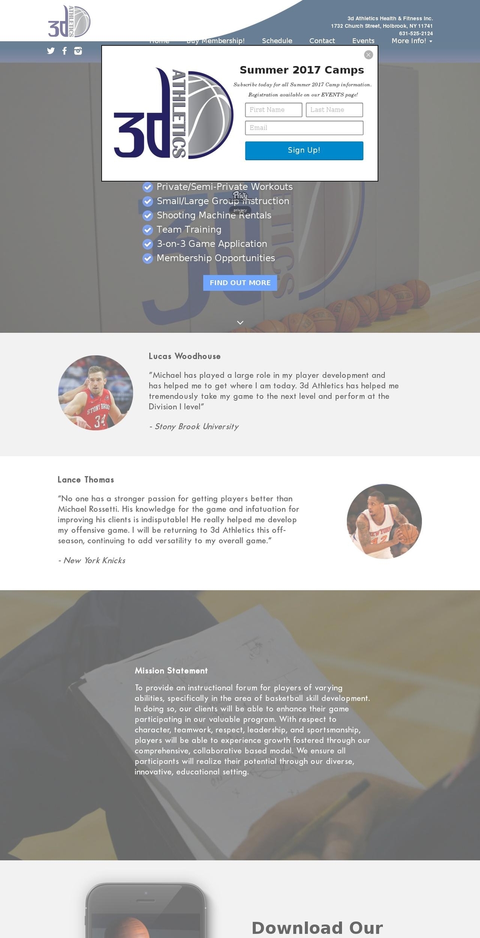 3dathleticstraining.com shopify website screenshot