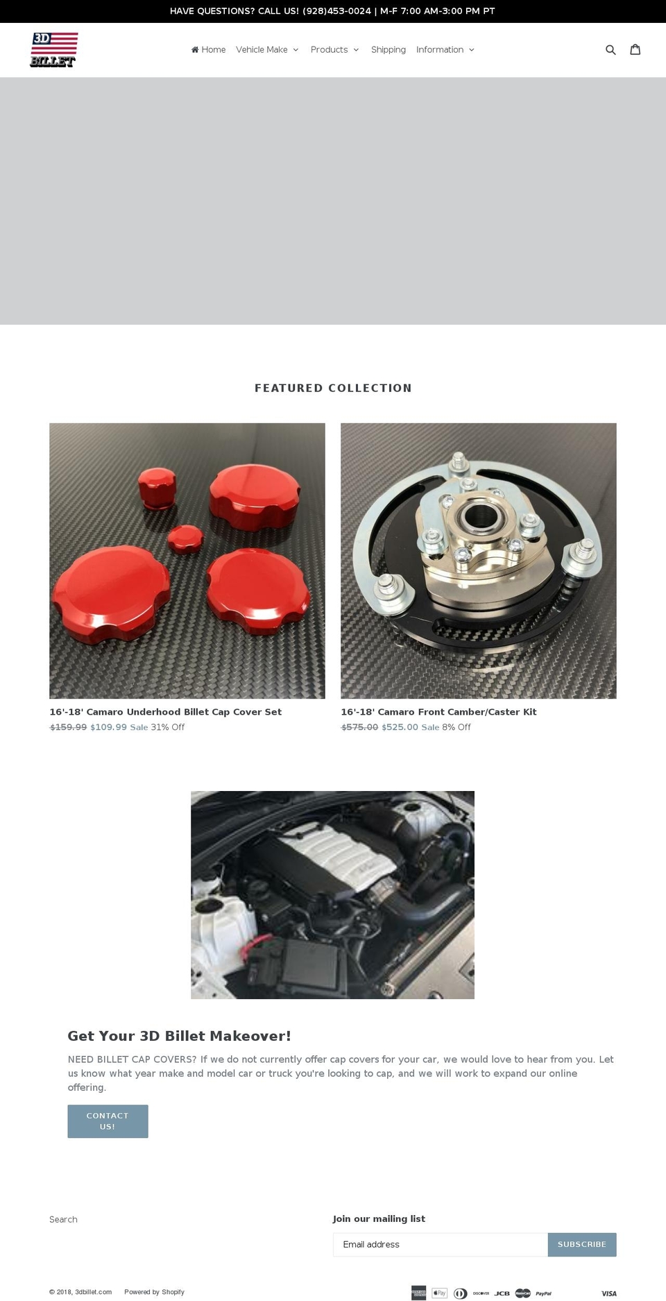 3dbillet.com shopify website screenshot