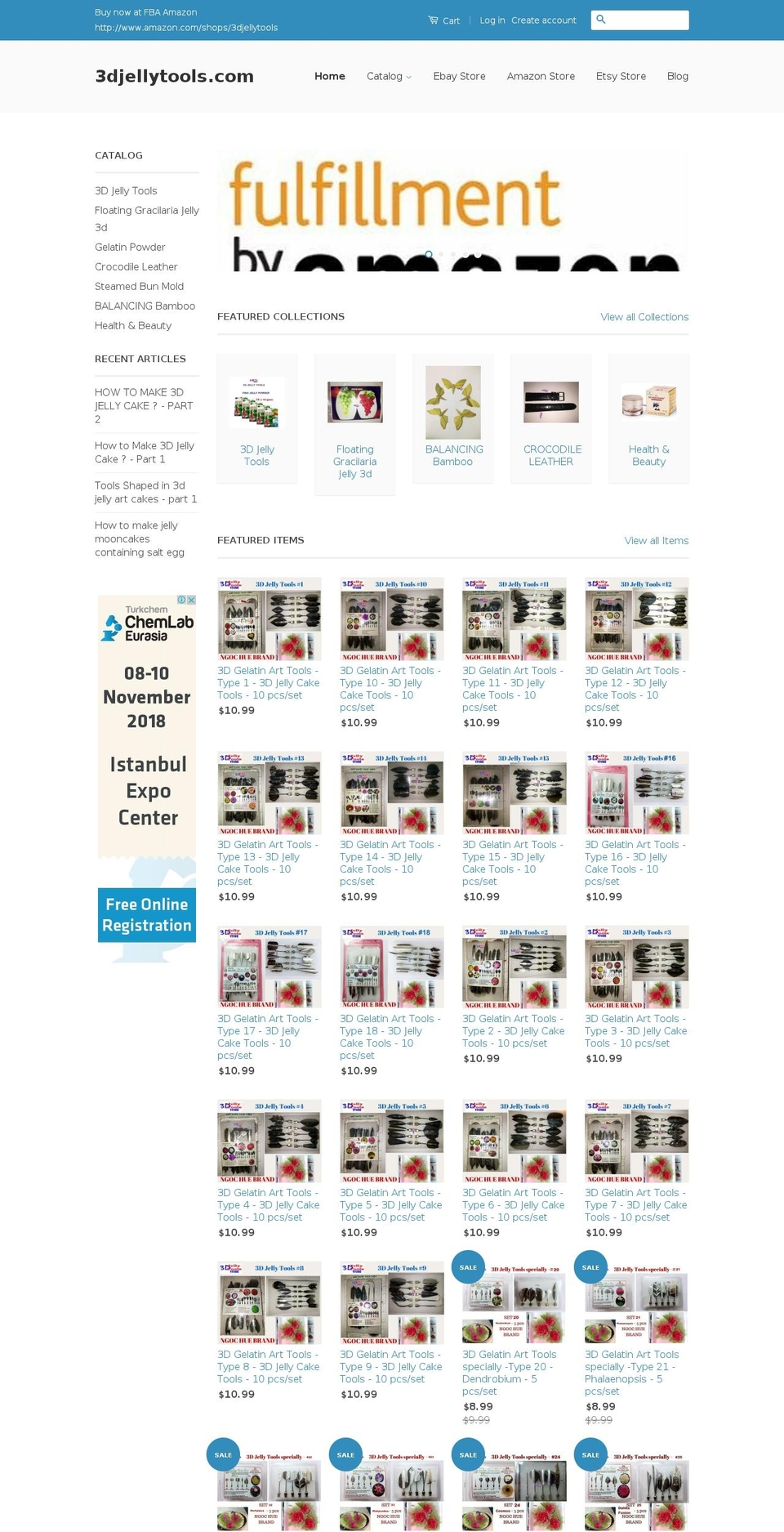 3dgelatinarttool.com — Shopify storefront screenshot