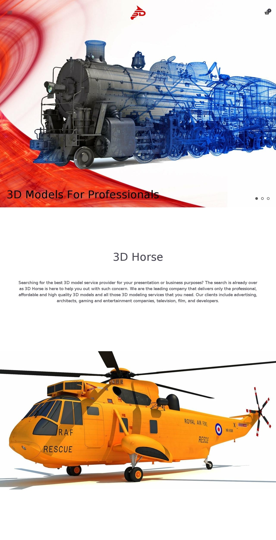 3dhorse.com shopify website screenshot