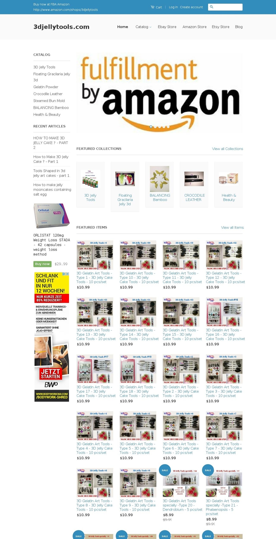 3djellytools.com shopify website screenshot