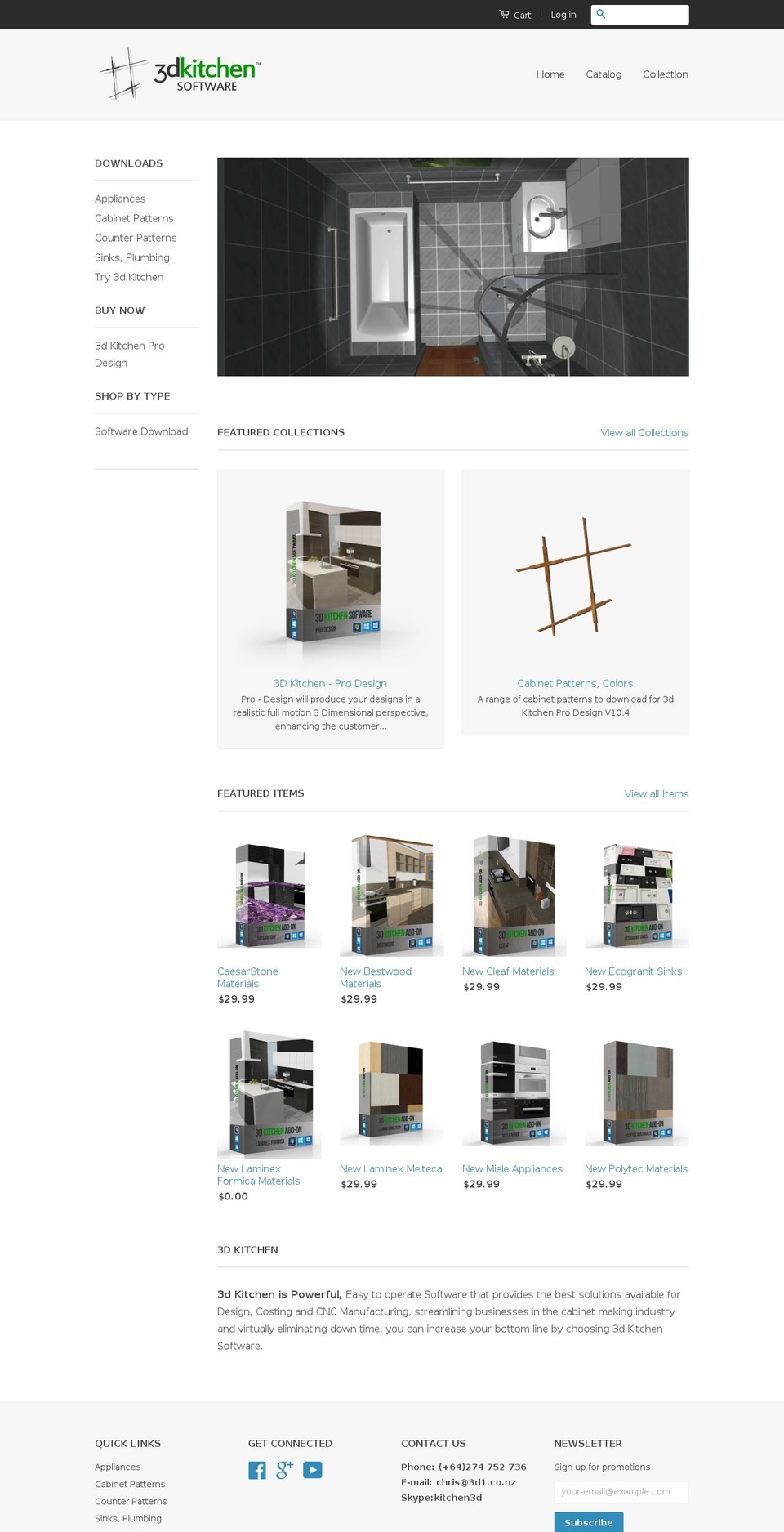 3dkitchen-extras.com shopify website screenshot