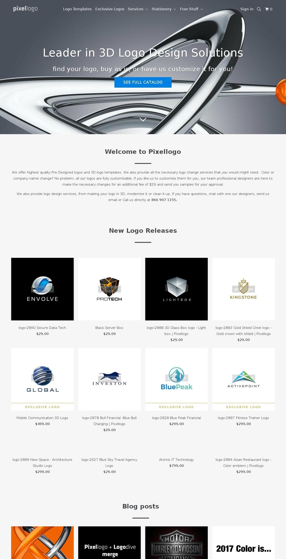 3dlogotemplates.com shopify website screenshot