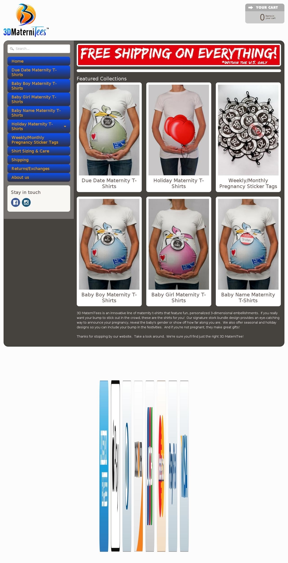 3dmaternitees.com shopify website screenshot