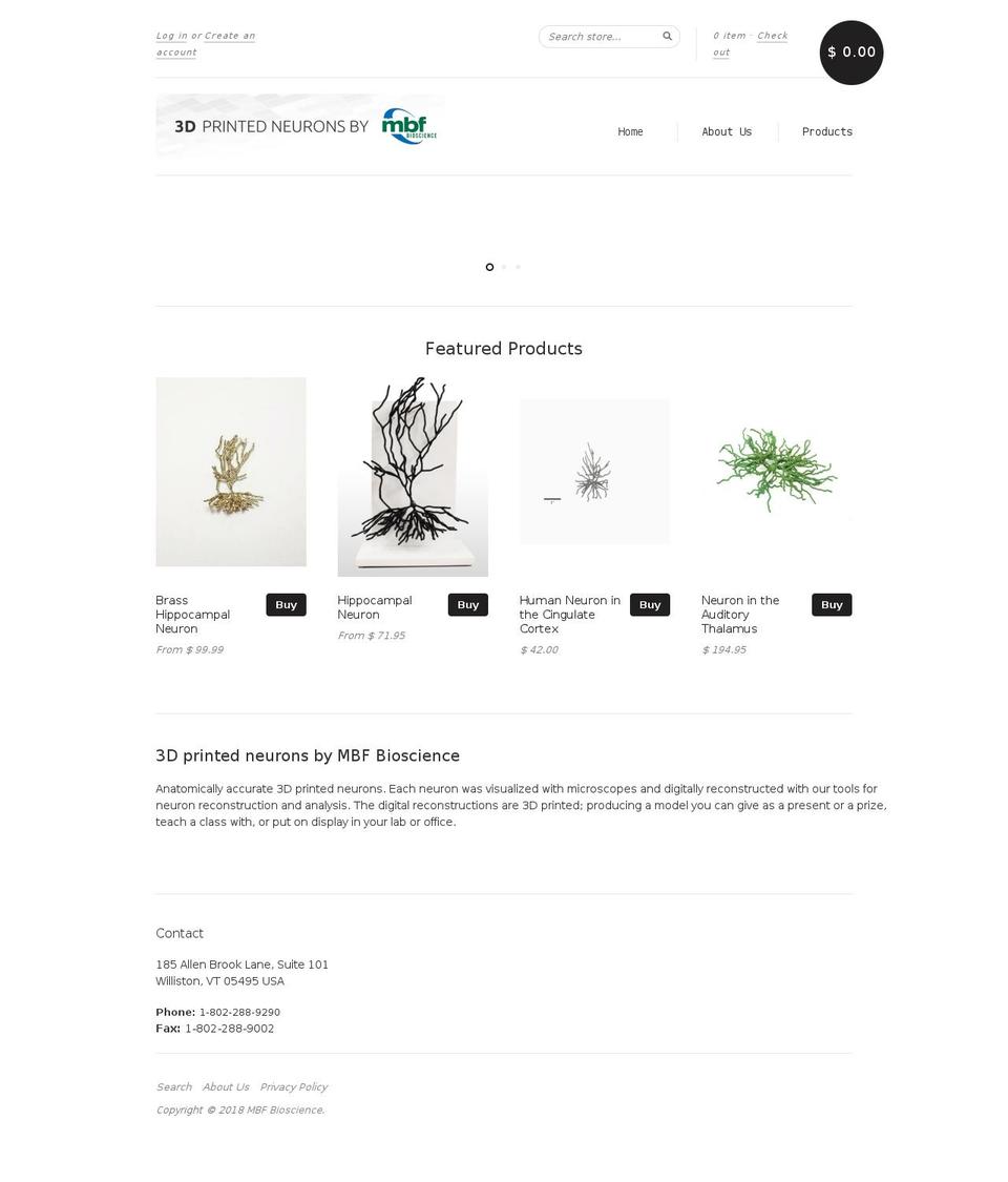 3dneurons.com — Shopify storefront screenshot