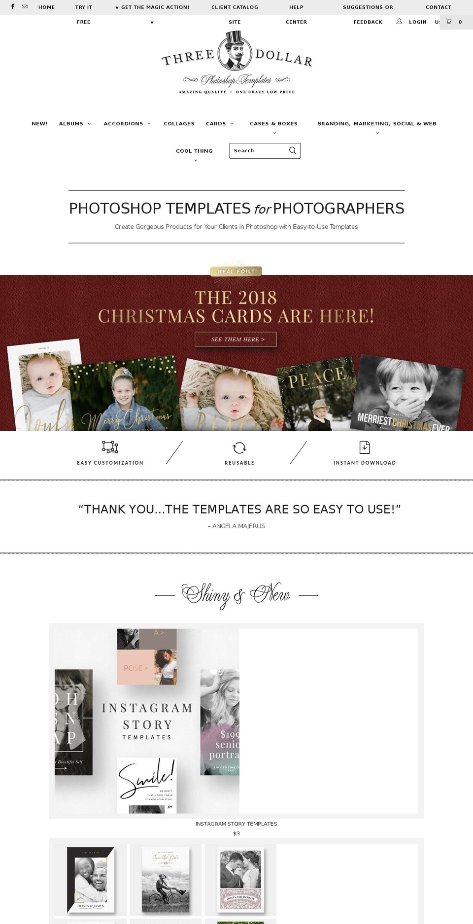 3 DOLLAR TEMPLATES Shopify theme site example 3dollarphotoshoptemplates.com