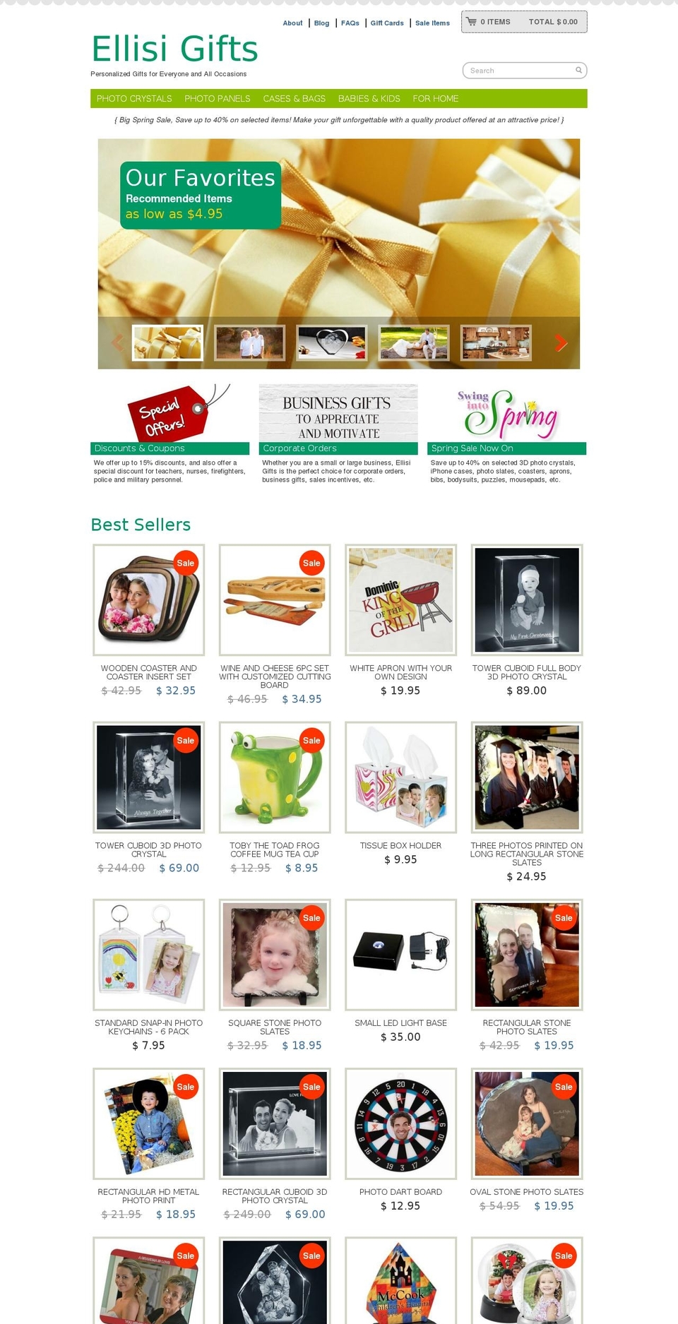 Clearflex Shopify theme site example 3dphotocrystalgifts.com