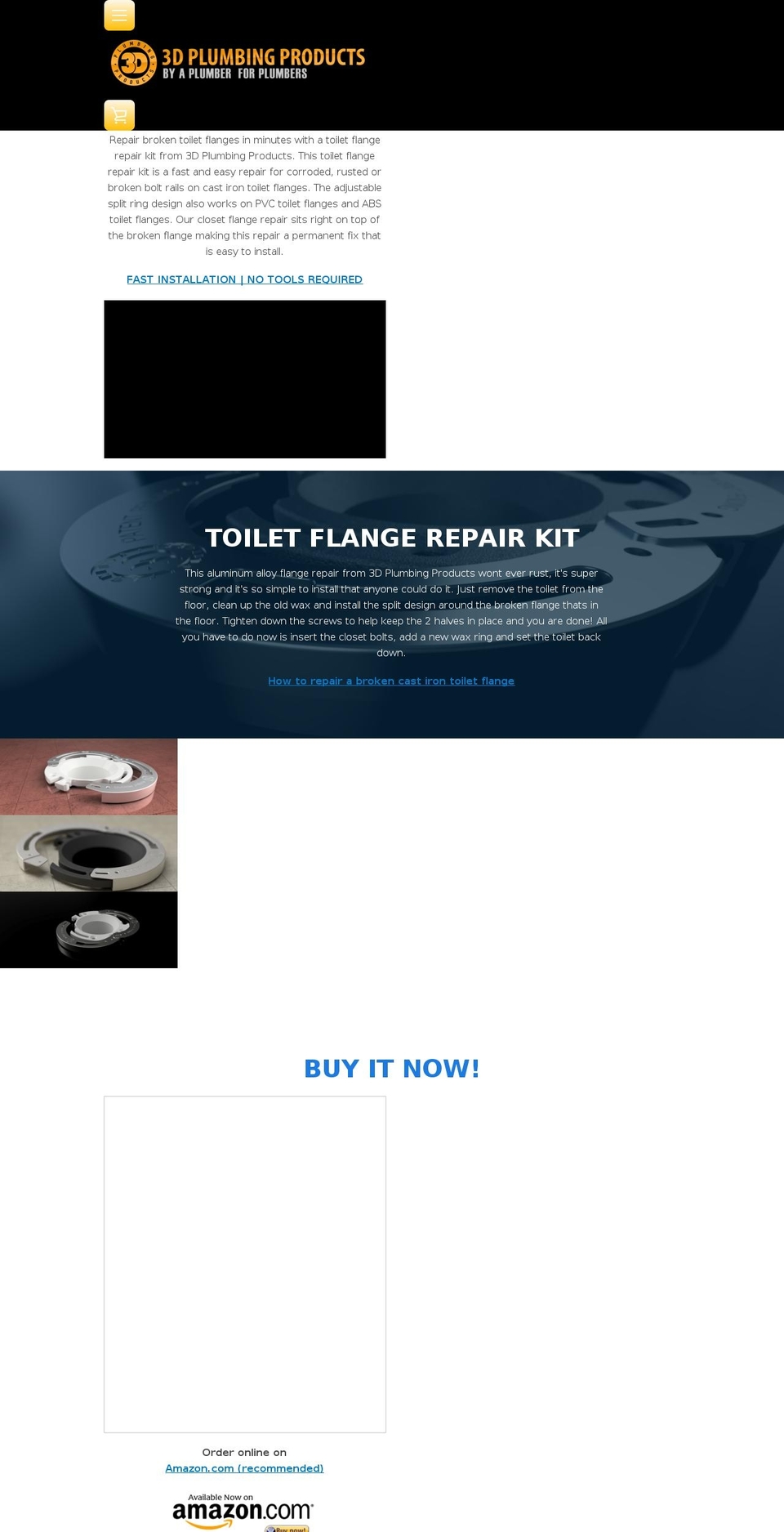 3dplumbingproducts.com shopify website screenshot