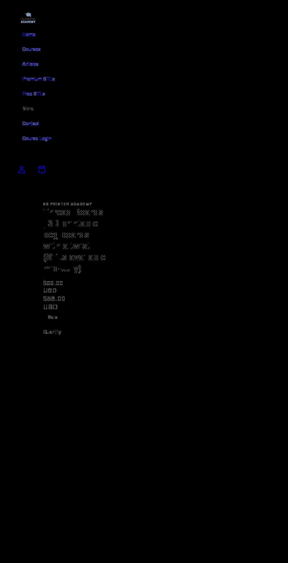 3dprinteracademy.com shopify website screenshot