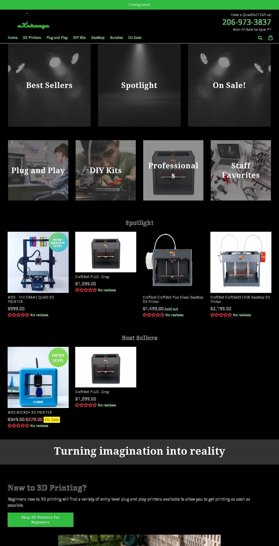 DSL Theme Shopify theme site example 3dprinterexchange.com