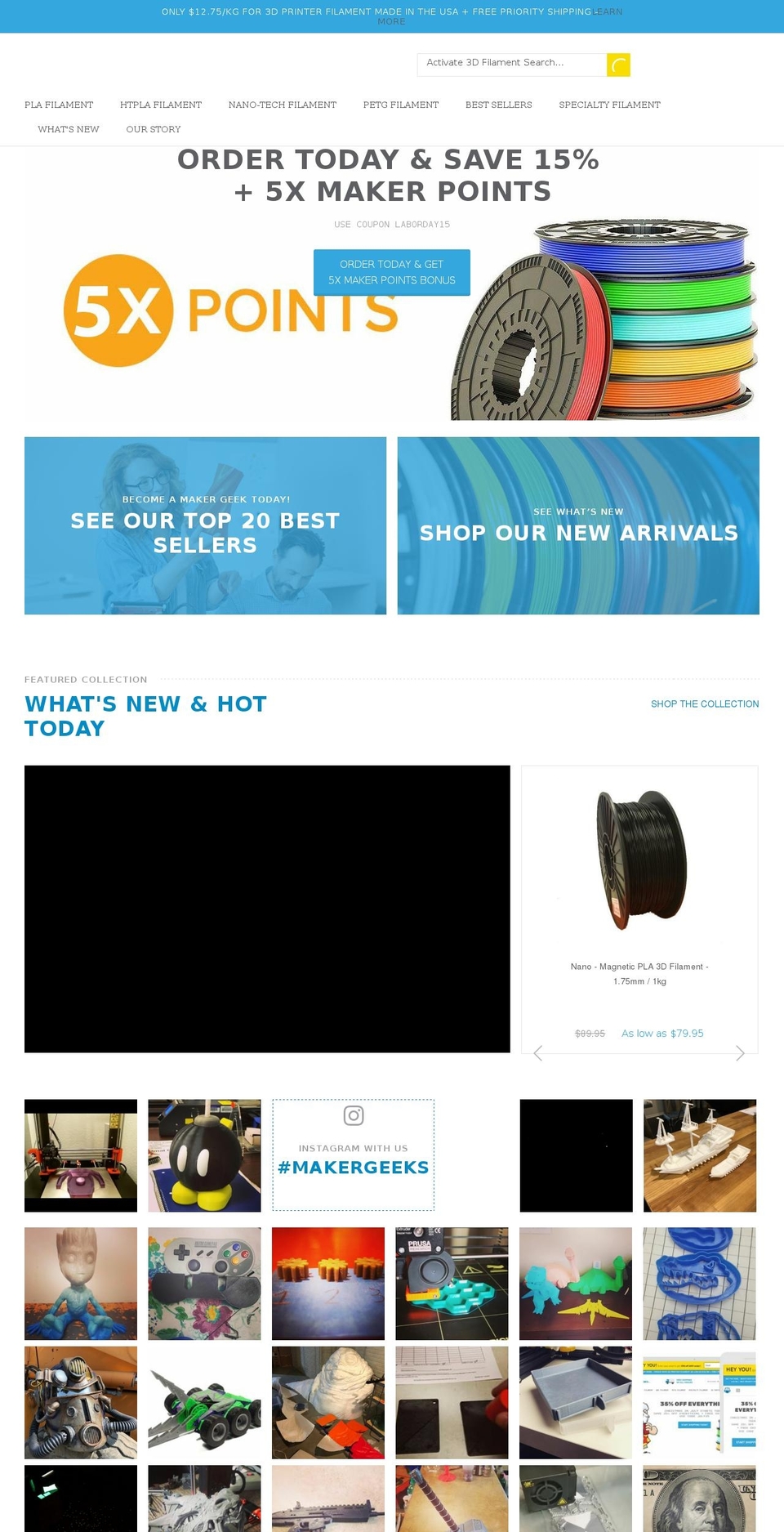 3dprintergeeks.com — Shopify storefront screenshot