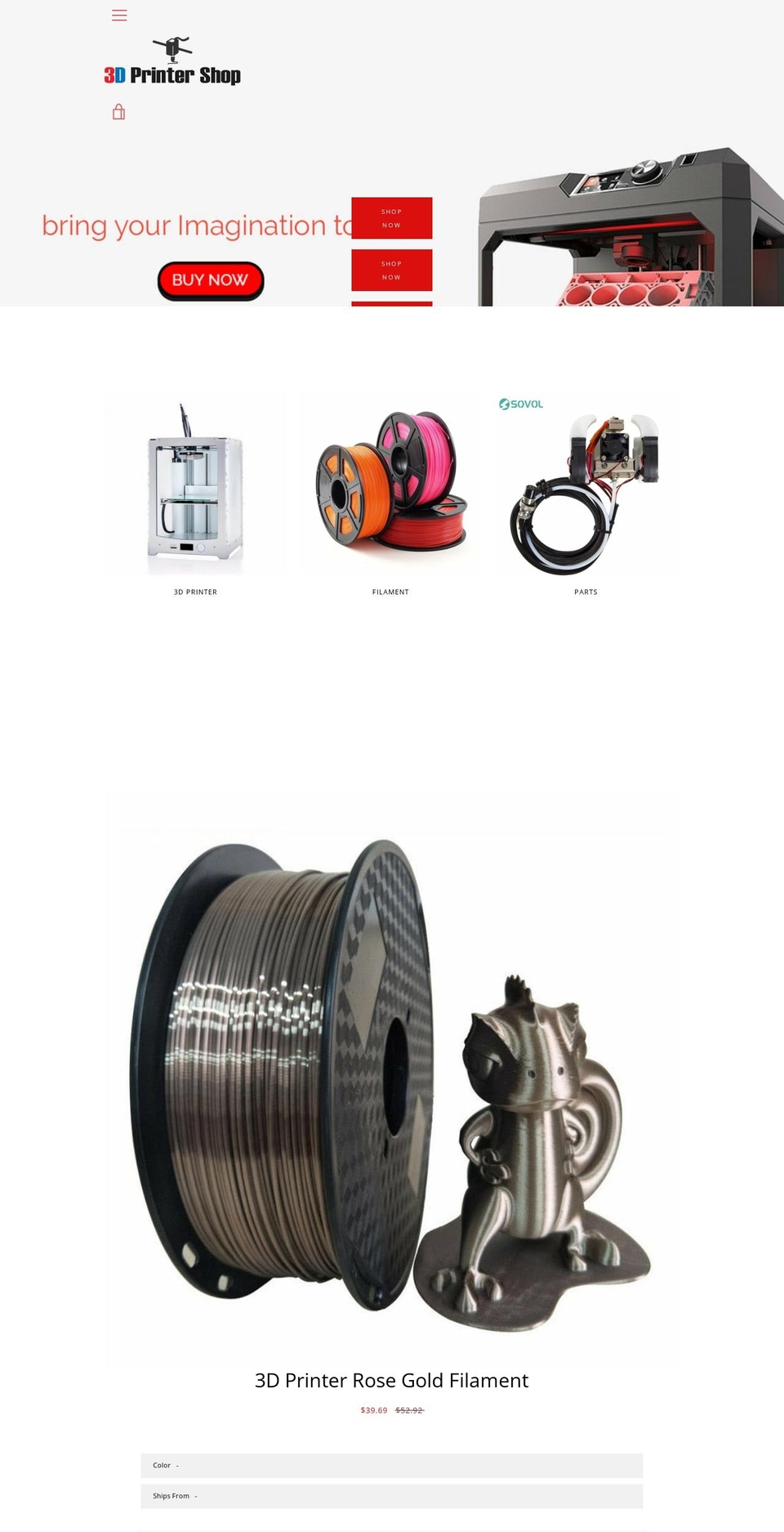 3dprinterstore-0404.myshopify.com shopify website screenshot