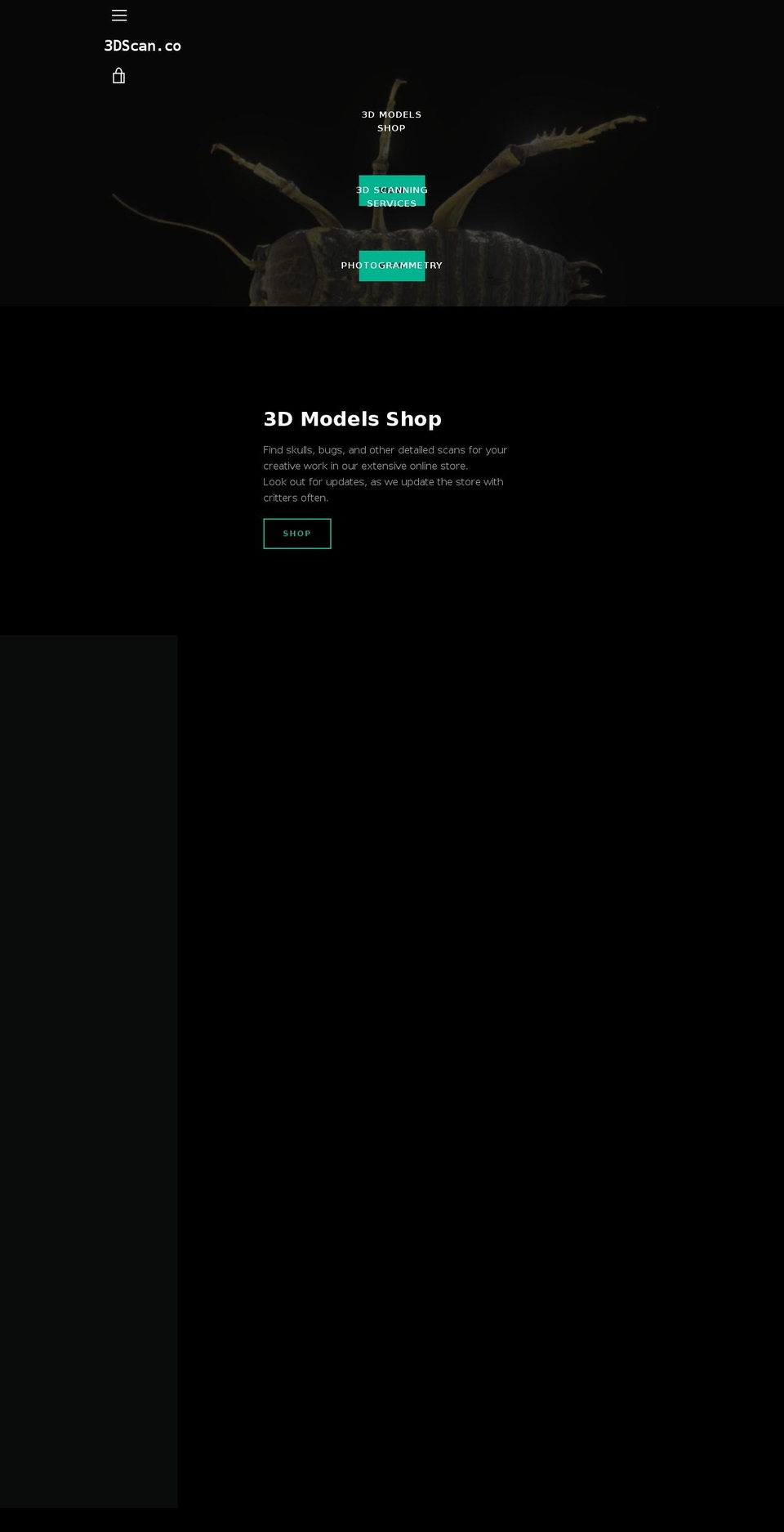 3dscan.co shopify website screenshot