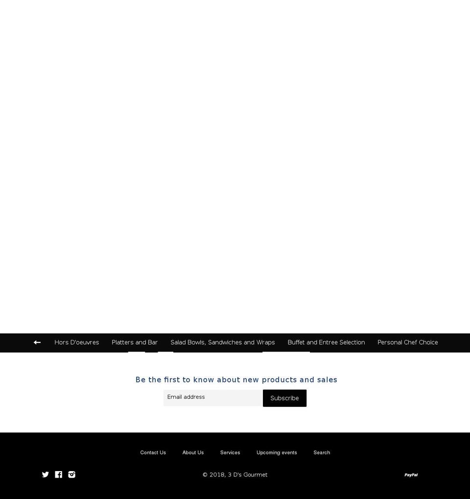 3dsgourmet.com — Shopify storefront screenshot